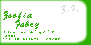 zsofia fabry business card